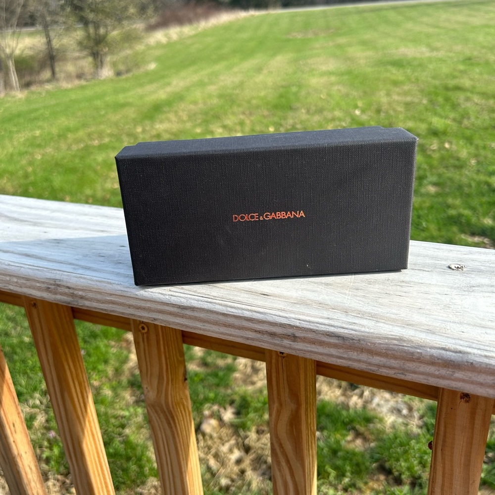 DOLCE GABBANA  Empty Sun Glasses Gift Box Black  box 2.75"x7"x3.5"‎ BOX ONLY